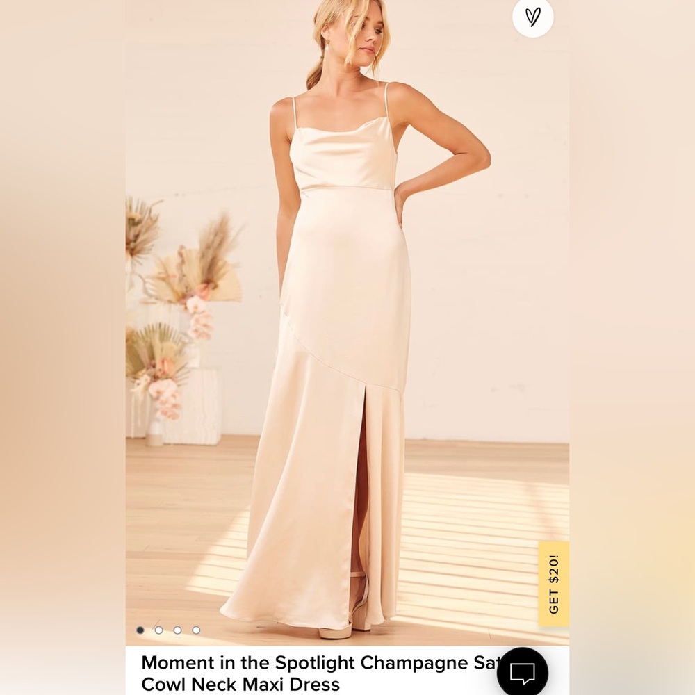 Lulu’s Champagne Bridesmaids Dress